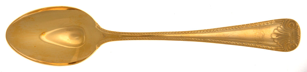 UNFUNF2357 (Gold Electroplate) Teaspoon by Unknown Mfg Silver-1