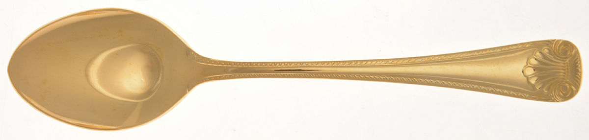 UNFUNF2357 (Gold Electroplate) Place/Oval Soup Spoon by Unknown Mfg Silver-1