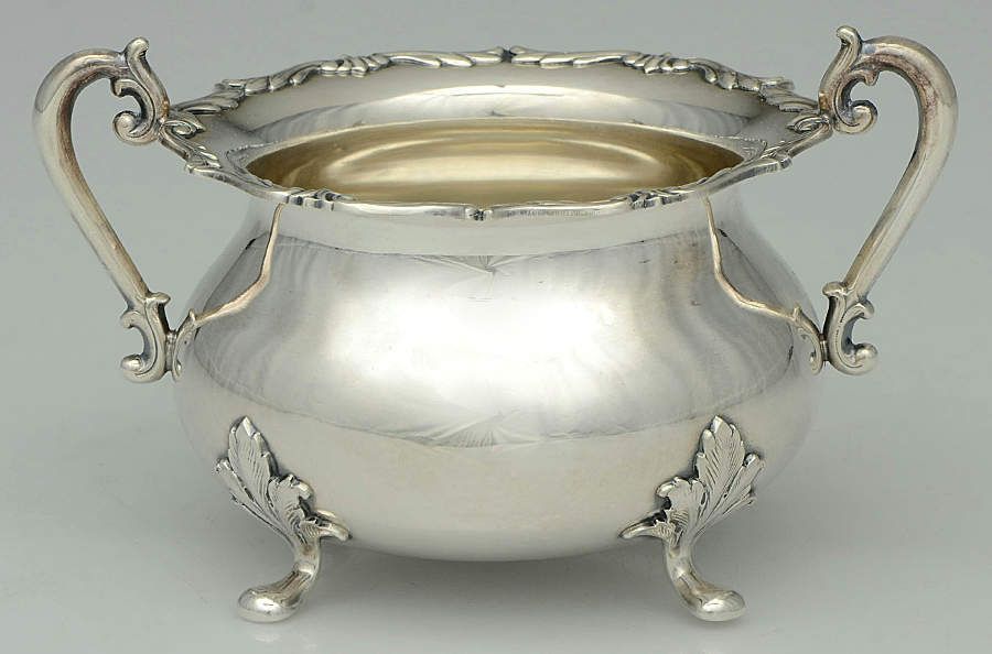 UNH48 (Sterling, Hollowware) Open Sugar Bowl by Unknown Manufacturer-1