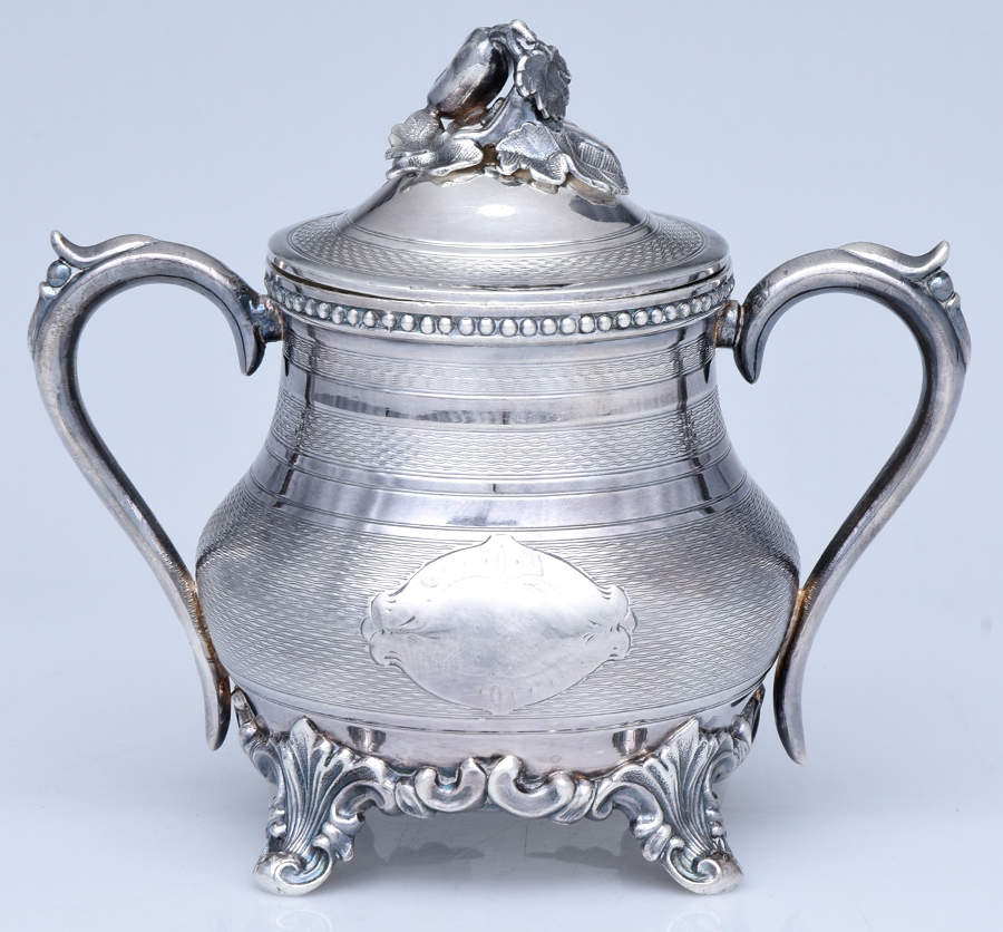 6500 (Silverplate, Hollowware) Sugar Bowl & Lid by Unknown Manufacturer-1