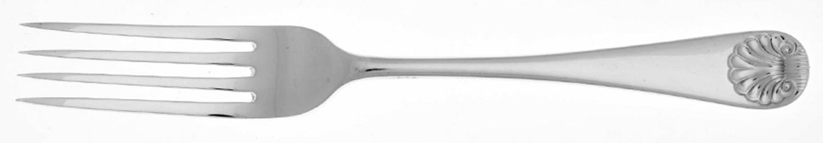 Old English Shell (Sterling) Fork by Unknown Mfg Silver-1