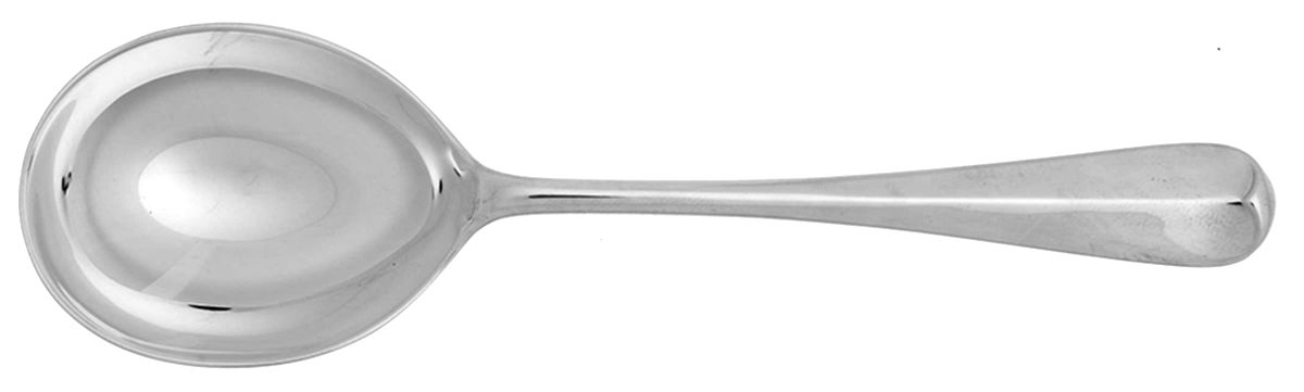 Rattail (Sterling) Round Bowl Soup Spoon (Gumbo) by Unknown Mfg Silver-1