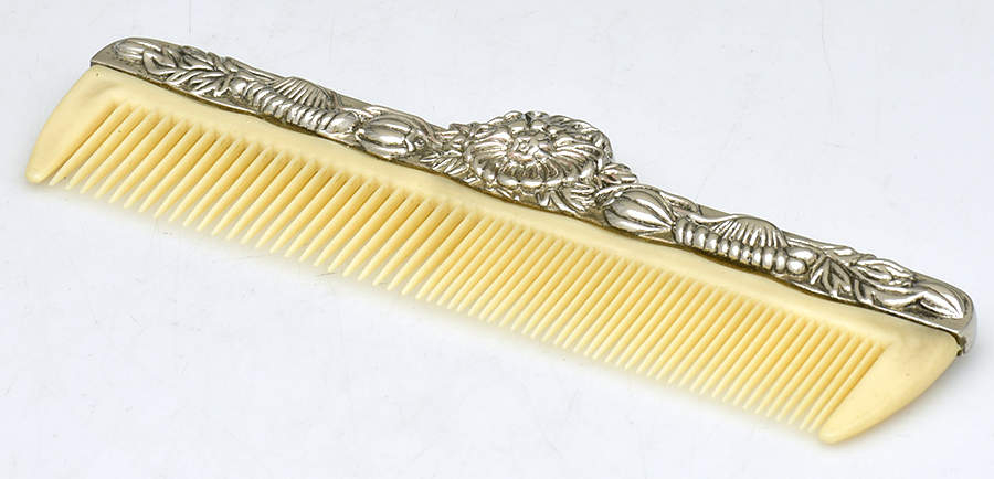 UNH29 (Silverplate, Hollowware) Comb by Unknown Manufacturer-1