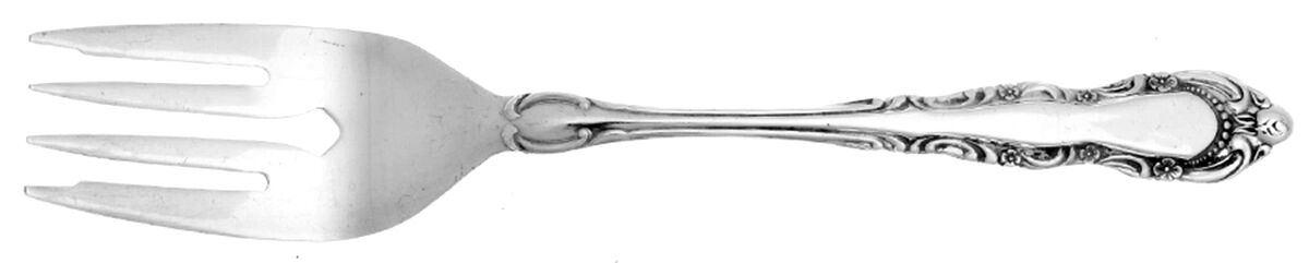 UNF2373 (Silverplate) Medium Solid Cold Meat Serving Fork by Unknown Mfg Silver-1