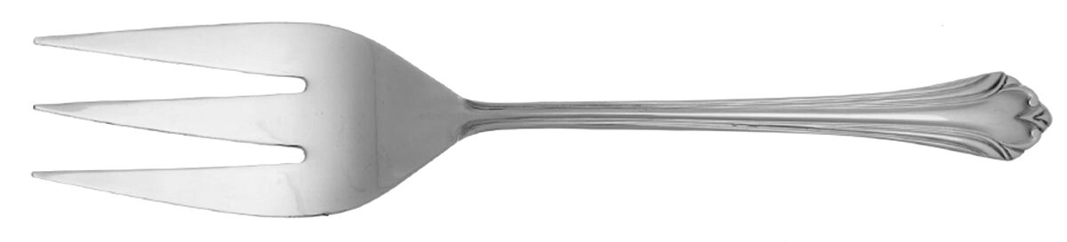 UNF2374 (Stainless) Medium Solid Cold Meat Serving Fork by Unknown Mfg Silver-1