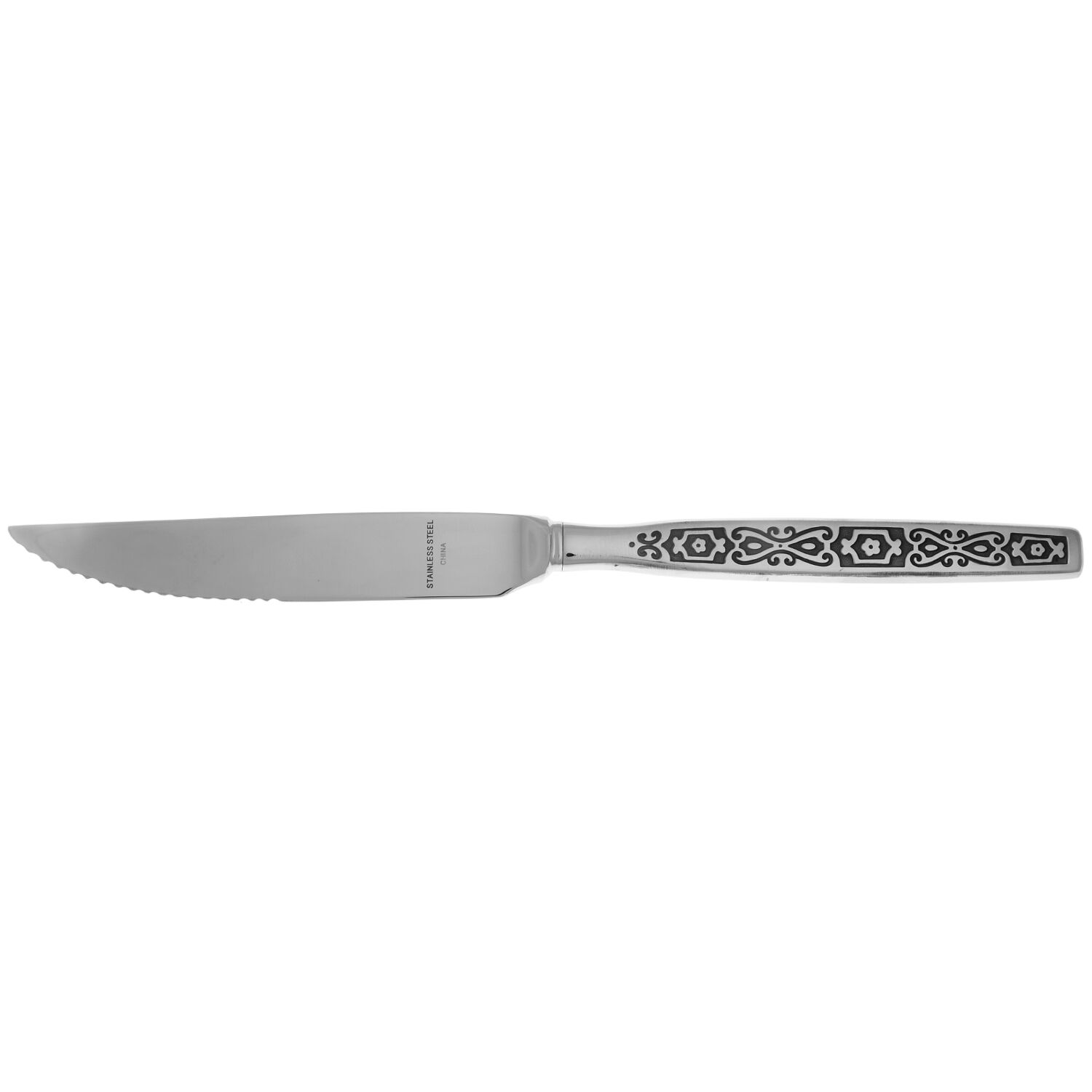 Shape (Stainless) Steak Knife Individual Hollow, Serrate HC by Viners-1