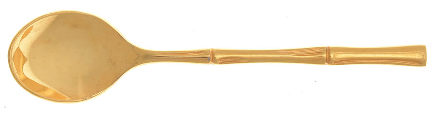 Gold Cane (Gold Electroplate) Demitasse Spoon by Viners of Sheffield-1
