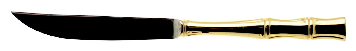Gold Cane (Gold Electroplate) Individual Steak Knife Hollow Handle by Viners of Sheffield-1