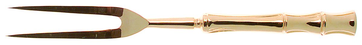 Gold Cane (Gold Electroplate) Large Stainless-Prong Roast Carving Fork by Viners of Sheffield-1