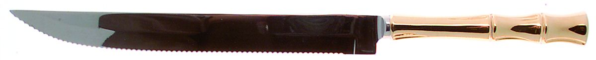 Gold Cane (Gold Electroplate) Large Stainless Blade Roast Carving Knife by Viners of Sheffield-1