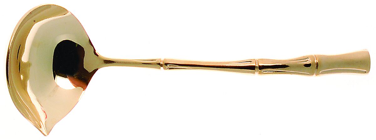 Gold Cane (Gold Electroplate) Solid Gravy Ladle by Viners of Sheffield-1