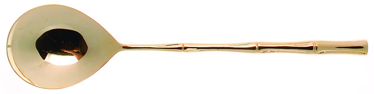 Gold Cane (Gold Electroplate) Solid Salad Serving Spoon by Viners of Sheffield-1
