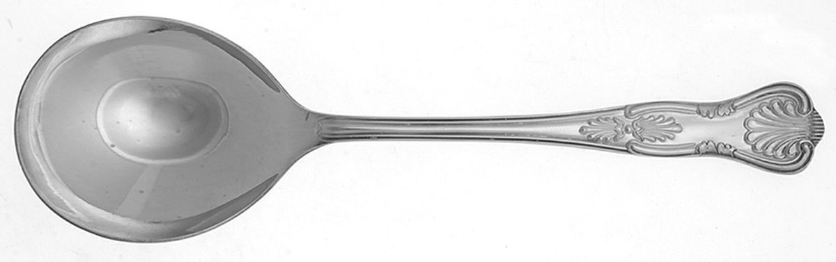 Kings Royal (Silverplate) Round Bowl Soup Spoon (Gumbo) by Viners of Sheffield-1