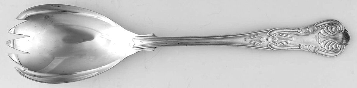 Kings Royal (Silverplate) Solid Salad Serving Fork by Viners of Sheffield-1