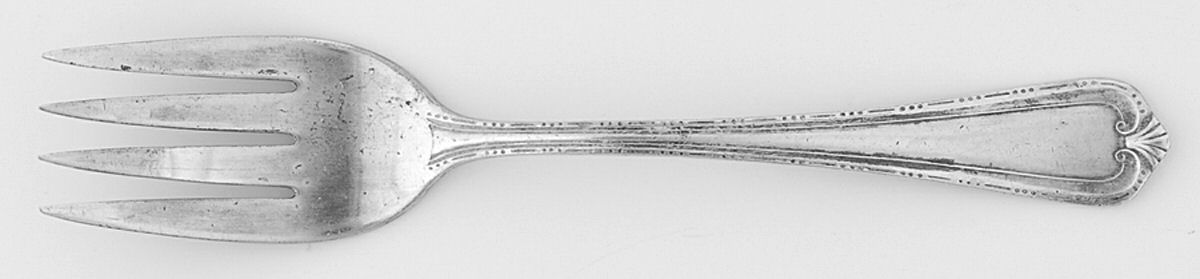 VTI1 (SILVERPLATE) Small Solid Cold Meat Serving Fork by Victoria Silverplate-1