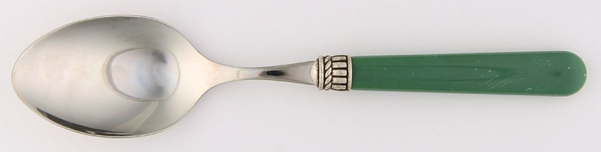 Florentine-Marbelized Light Green Solid Salad Serving Spoon by Vietri-1