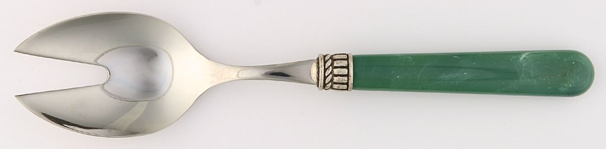 Florentine-Marbelized Light Green Solid Salad Serving Fork by Vietri-1