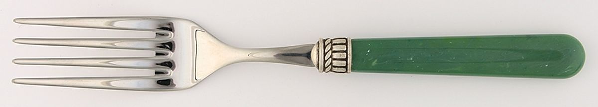 Florentine-Marbelized Light Green Solid Serving Fork by Vietri-1
