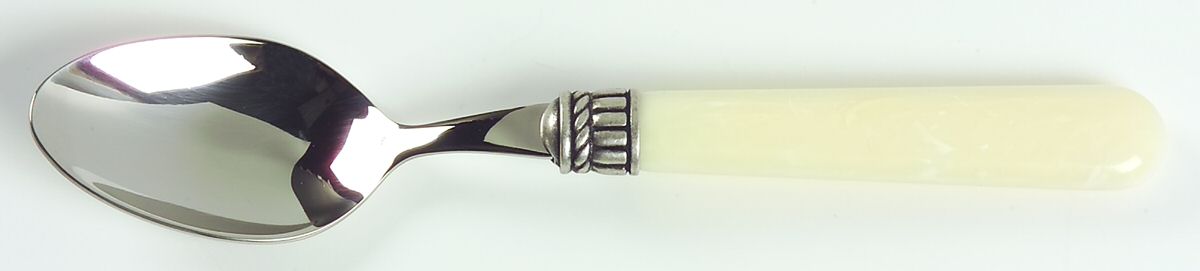 Florentine-Marbleized Ivory Place/Oval Soup Spoon by Vietri-1