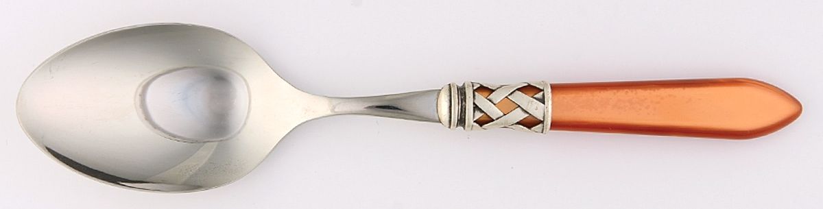 Aladdin-Pearlized Brown (Antique Lattice) Solid Salad Serving Spoon by Vietri-1