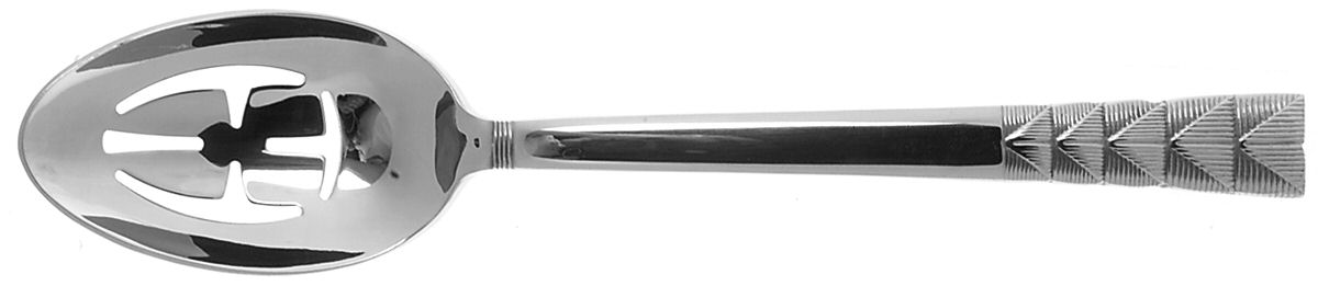 Plisse (Stainless) Pierced Tablespoon (Serving Spoon) by Vera Wang-1