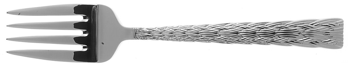Tresse (Stainless) Medium Solid Cold Meat Serving Fork by Vera Wang-1