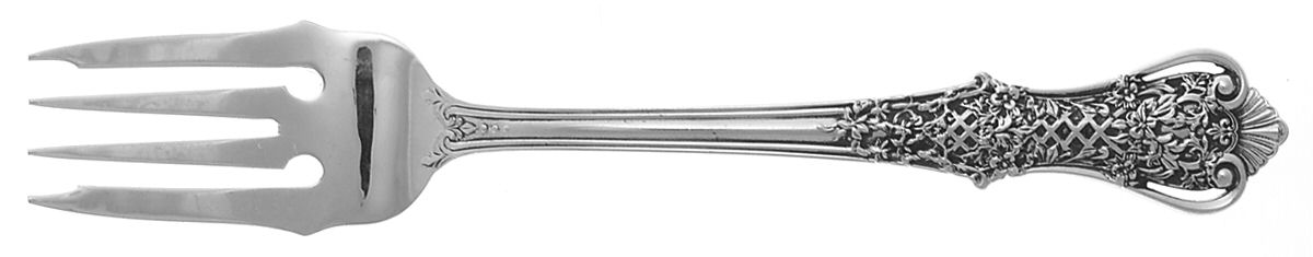 Trellis (Sterling) Medium Solid Cold Meat Serving Fork by Vera Wang-1