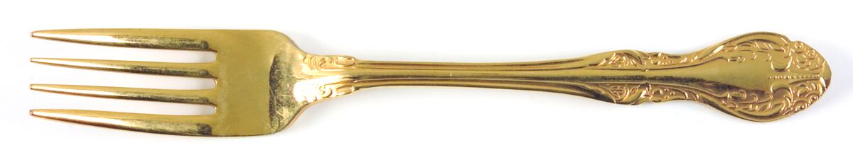 VS24 (Gold Electroplate) Fork by Viners of Sheffield-1