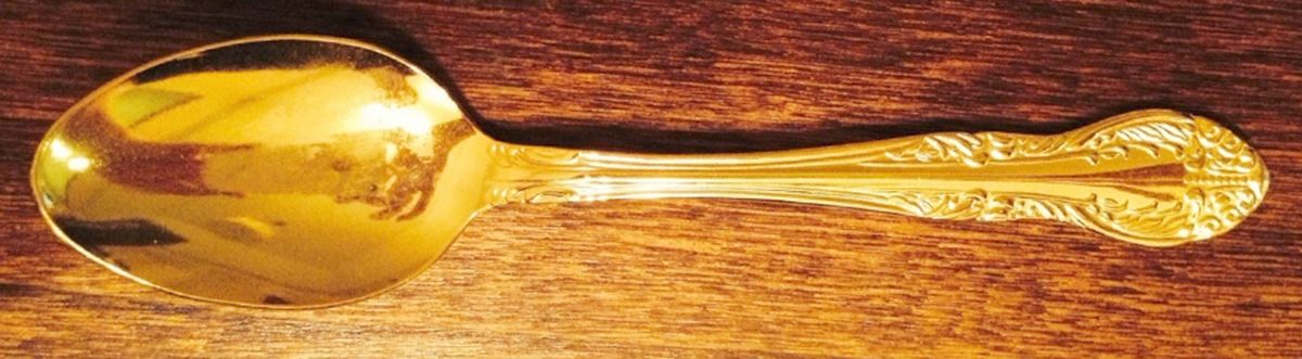 VS24 (Gold Electroplate) Demitasse Spoon by Viners of Sheffield-1