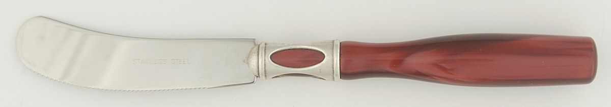Cupola-Red (Stainless) Hollow Handle Master Butter Knife by Vietri-1