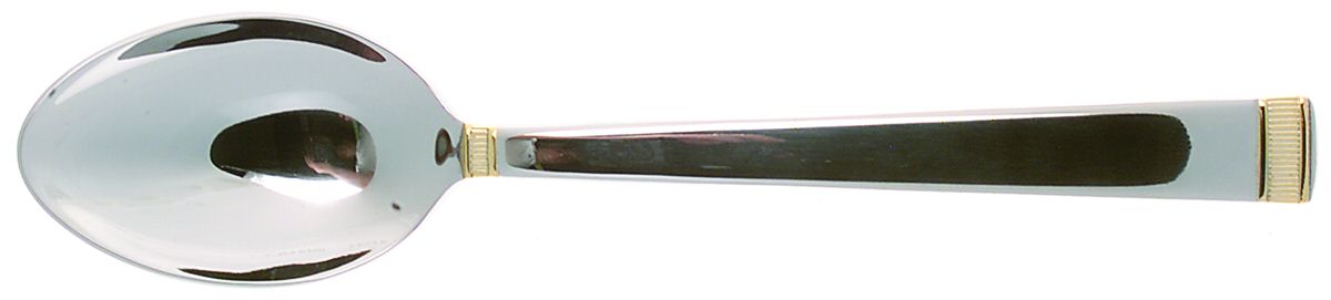 Gold Chime (Stainless, Gold Accent) Tablespoon (Serving Spoon) by Vera Wang-1