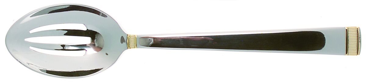 Gold Chime (Stainless, Gold Accent) Pierced Tablespoon (Serving Spoon) by Vera Wang-1