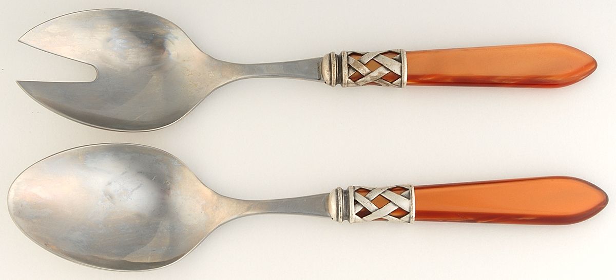 Aladdin-Pearlized Brown (Brilliant Lattice) (2 Pc) Solid Salad Set by Vietri-1