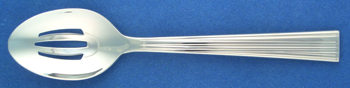 Modern Graphic (Stainless) Pierced Tablespoon (Serving Spoon) by Vera Wang-1