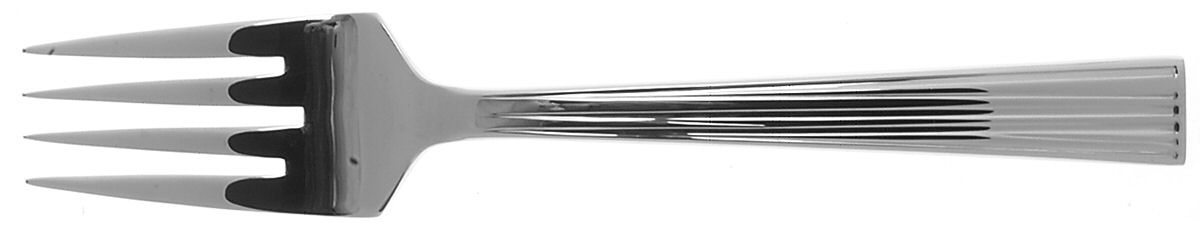 Modern Graphic (Stainless) Medium Solid Cold Meat Serving Fork by Vera Wang-1