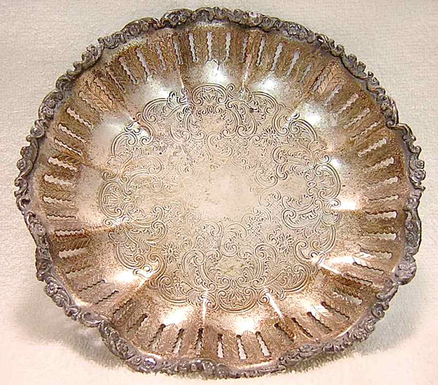 Silverplate Hollowware Silverplate Bon Bon Bowl by Victoria Silverplate-1