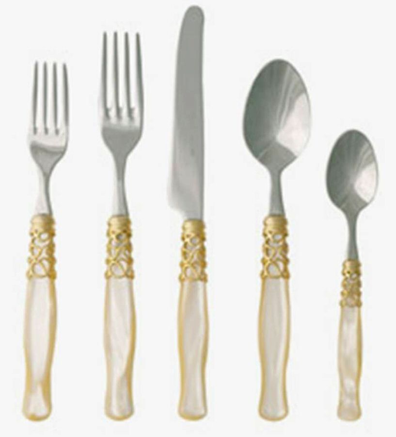 Selena-Ivory (Stainless) Fork by Vietri-1
