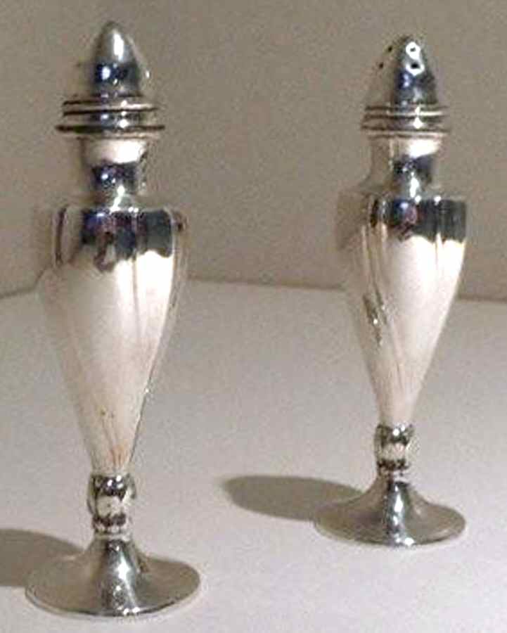 42 (Silverplate, Hollowware) Salt & Pepper Set by Viking-1