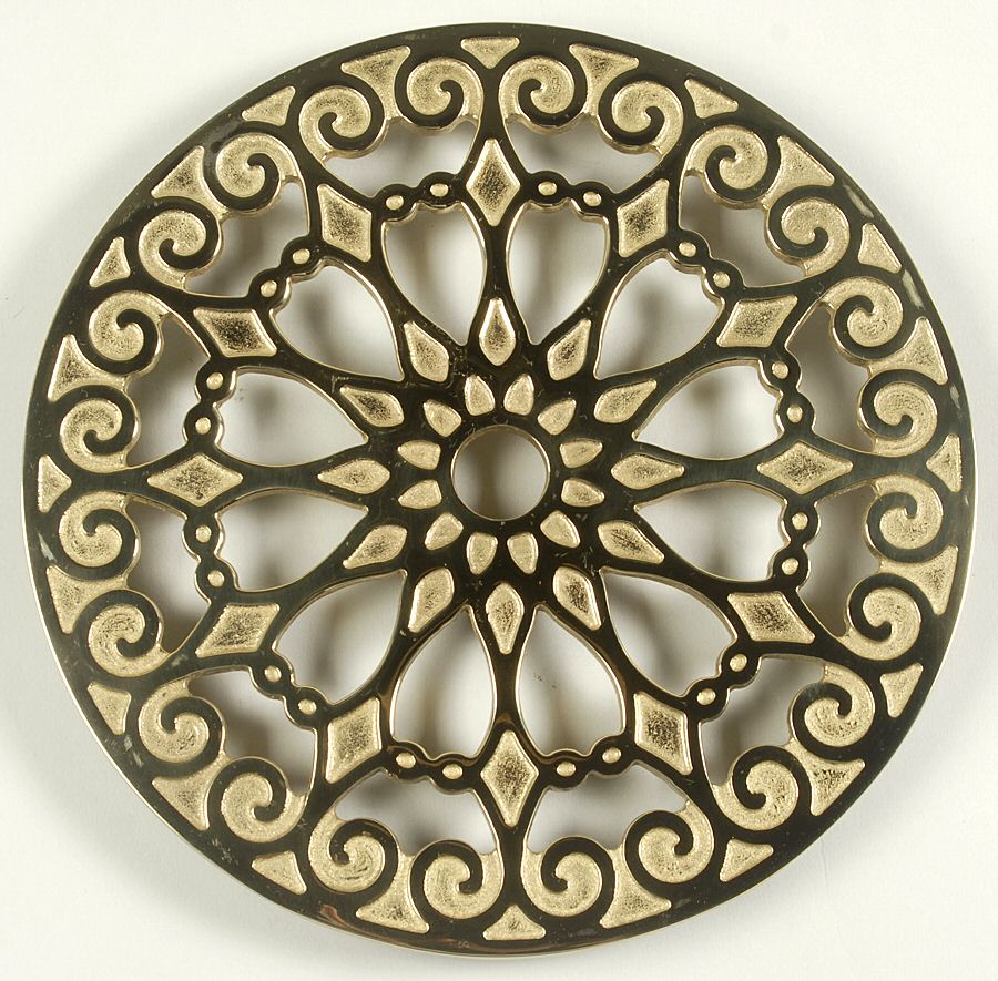 Brass Trivets-Brass Hollowware Trivet by Virginia Metalcrafters-1
