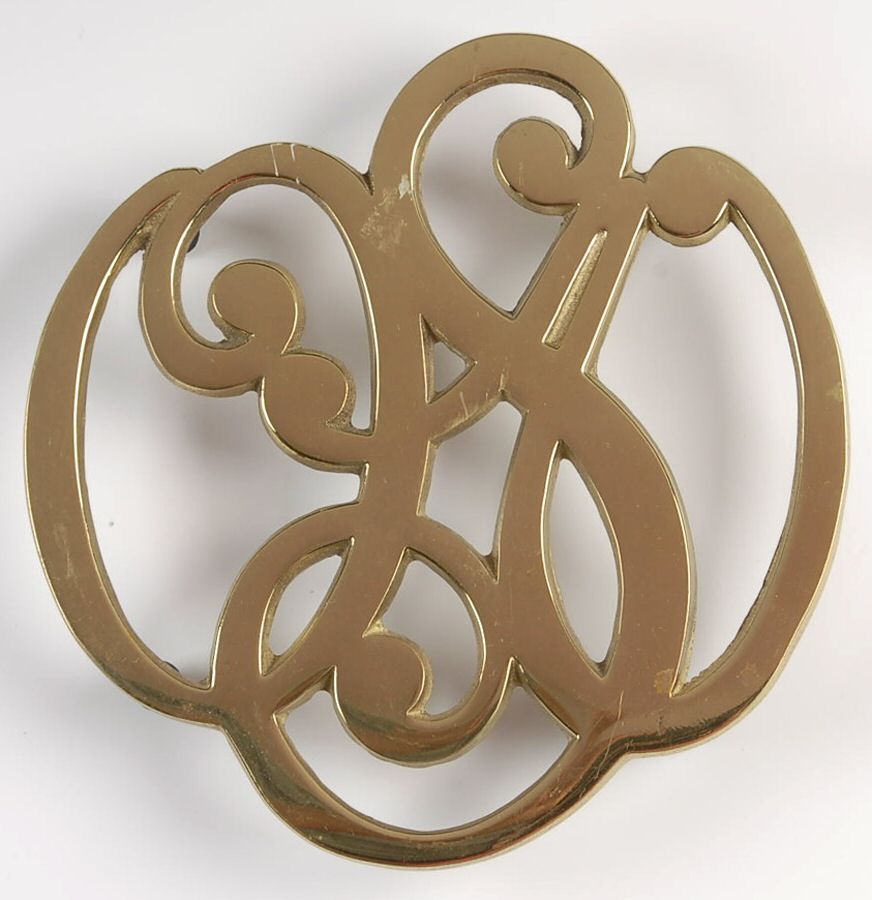 Brass Trivets-Brass Hollowware Trivet by Virginia Metalcrafters-1