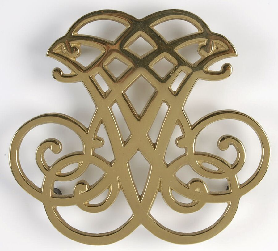 Brass Trivets-Brass Hollowware Trivet by Virginia Metalcrafters-1