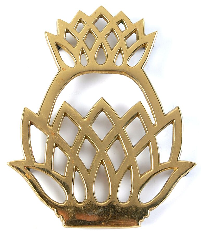 Brass Trivets-Brass Hollowware Trivet by Virginia Metalcrafters-1