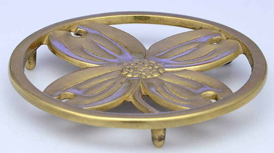 Brass Trivets-Brass Hollowware Trivet by Virginia Metalcrafters-1