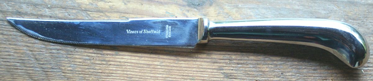 VS34 (Silverplate) Individual Steak Knife Hollow Handle by Viners of Sheffield-1