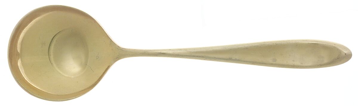 VS35 (Gold Electroplate) Round Bowl Soup Spoon (Gumbo) by Viners of Sheffield-1