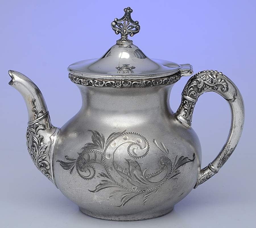 Silverplate Hollowware Teapot by Van Bergh-1