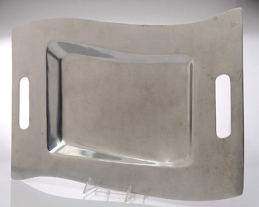 New Wave (Metal, Hollowware) 21" Rectangular Handled Tray by Villeroy & Boch-1