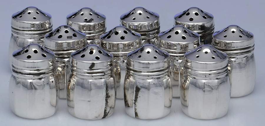 Sterling Hollowware Individual Salt and Pepper Sets (6 Sets) by V Lollo Silver Co-1