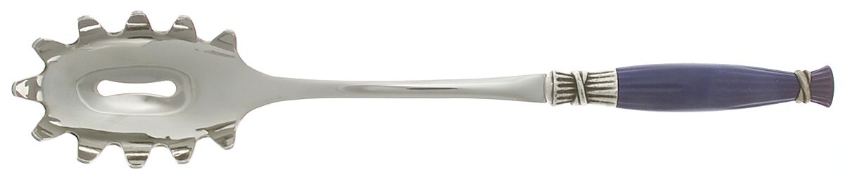 Dolce Vita-Blue (Stainless) Pasta Server with Stainless Bowl by Vietri-1
