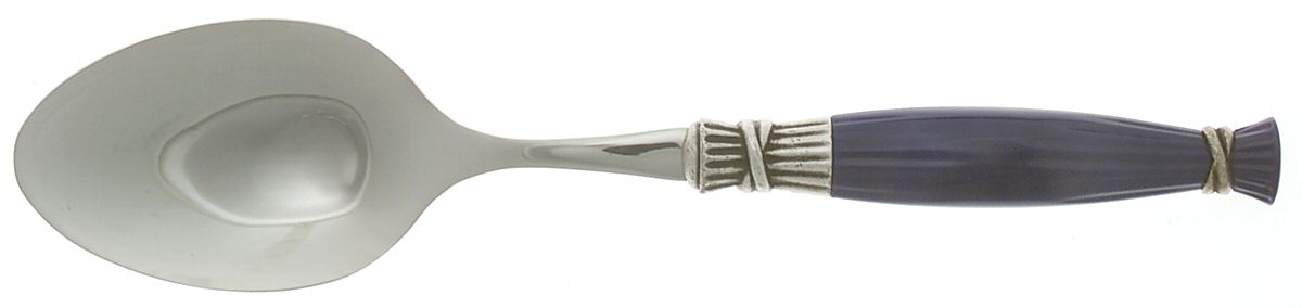 Dolce Vita-Blue (Stainless) Solid Salad Serving Spoon by Vietri-1